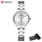 CURREN Luxury Brand Watches for Women Simple Dress Quartz Stainless Steel Wristwatch with Luminous Hands Ladies Clock