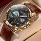 2026 New Men Watch LIGE Fashion Genuine Leather Watch For Men Casual Military Waterproof Luminous Quartz Chronograph Clock Male
