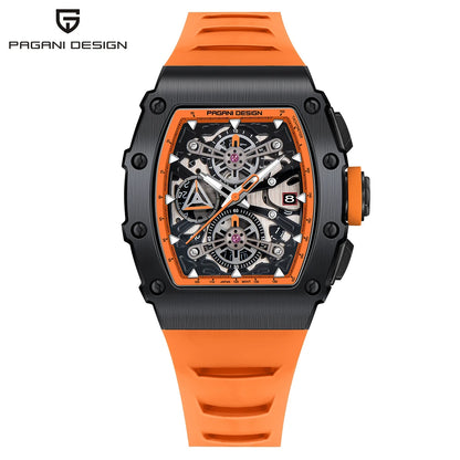 2026 PAGANI DESIGN New 40MM Bucket shaped Hollow Leisure Fashion Men's Quartz Watch Sapphire Glass Quartz Watch Clock