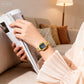 CURREN Luxury Minimalist Women's Watch with Stainless Steel Bracelet Elegant Dress Quartz Wristwatches with Shell Dial