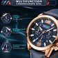 MEGIR Casual Watches Men Luxury Brand Military Sport Watch Leather Wristwatch Luminous Quartz Chronograph Calendar Clock 2156