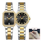 CURREN Luxury Elegant Wristwatches with Stainless Steel Band,Stylish Quartz Watch with Sparkling Rhinestone Dial for Gift