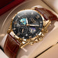 2026 New Men Watch LIGE Fashion Genuine Leather Watch For Men Casual Military Waterproof Luminous Quartz Chronograph Clock Male