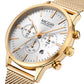 MEGIR Fashion Watches for Women Luxury Elegant Ladies Clock Chronograph Stainless Steel Strap Quartz Wristwatch Reloj Mujer 2011