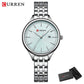CURREN Fashion Brand Ladies Two Tone Watches Simple Quartz Waterproof Wristwatch for Women with Auto Date