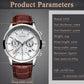 LIGE New Brown Leather Watch for Men Fashion Top Brand Luxury Men's Quartz Wristwatches Casual Waterproof Luminous Chronograph