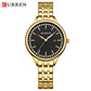 CURREN Fashion Brand Ladies Two Tone Watches Simple Quartz Waterproof Wristwatch for Women with Auto Date
