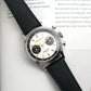 PIERRE PAULIN Retro 70‘s Vintage Panda Style Chronograph Mechanical Men's Complicated 38MM Small Luxury Classic Wrist Watch