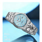 CURREN Women's Watch New Two- Tone Bracelet Quartz Wristwatch with Luminous Hands Luxury Shiny Dial with Stainless Steel Band