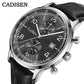 CADISEN Men Watch Quartz Luxury Brands MIYOTA 0S11 Movement Chronograph Sunburst Salmon Dial AR Coated Glass Waterproof Watches