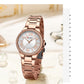 CURREN Romantic Charm Women's Wristwatches Fashion Design Thin Quartz Watch with Luminous Hands Stainless Steel Bracelet