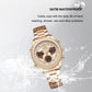 NAVIFORCE Women Watch Unique Design of Heart-Shaped Dial Quartz Analog LCD Digital Watches Fashion Casual Girlfriend Gifts Clock