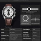 MEGIR Men Watches Original Fashion Leather Quartz Wristwatch Military Chronograph Big Dial Sports Clock Reloj Hombre 2020