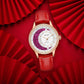 MEGIR Diamond Women Luxury Watch Elegant Ladies Quartz Wristwatch Female Bracelet Watches Waterproof Leather Dress Clock 4218