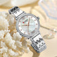 CURREN Luxury Ladies Watch 32mm Slim Dial with  Shining Rhinestones Stainess Steel Band lightweight Elegant Dressy Gift