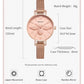 MEGIR Fashion Women Watches Luxury Quartz Wristwatch Rose Gold Mesh Strap Ladies Business Casual Watch Reloj Mujer 7009