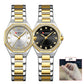 CURREN Luxury Elegant Wristwatches with Stainless Steel Band,Stylish Quartz Watch with Sparkling Rhinestone Dial for Gift