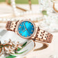 CURREN Classy Dress Watches for Women Stainless Steel Band Clock Female Rhinestone Dial Slim Wristwatches Ladies