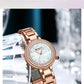 CURREN Luxury Brand Women's Wristwatches with Starry Sky Dial Stainless Steel Band Quartz Watches Ladies Rhinestones Clock