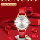 MEGIR Luxury Woman Wristwatch Elegant Waterproof Leather Strap Female Quartz Watches Diamond Dress Clock Gifts for Ladies 4213