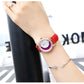 MEGIR Diamond Women Luxury Watch Elegant Ladies Quartz Wristwatch Female Bracelet Watches Waterproof Leather Dress Clock 4218