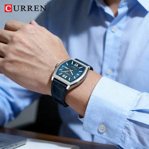 CURREN Elegant Men's Watch with Day-Date Display Formal Classic Quartz Wristwatch with Luminous Hands Casual Wear Gift for Him