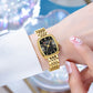CURREN Fashion Dress Watches for Ladies Simple Quartz Stainless Steel Bracelet Wristwatch