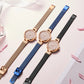 MEGIR Fashion Ladies Bracelet Watches Steel Mesh Band Quartz Wristwatch Women Dress Clock Waterproof Female Gifts Reloj Mujer