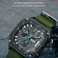 MEGIR Men's Watch Chronograph Orange Canvas Strap Sport Wristwatch Luminous Auto Date Quartz Watches Clock Montre Homme 2217