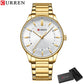 CURREN Casual Quartz Watches Men Luxury Brand Stainless Steel Band Simple Business Quartz Wristwatches