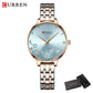 CURREN Luxury Sparkling Rhinestone Dial Stainless Steel Bracelet for Ladies Simple Quartz Wristwatches New Fashion Trends Gift