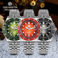 San Martin 40mm Men's Luxury Diver Watch Miyota 9015 Enamel Sunburst Dial Automatic Mechanical Wristwatch Waterproof 200m SN0148