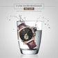 MEGIR Retro Men's Wristwatch Luxury Automatic Mechanical Watches Leather Sapphire 5ATM Waterproof Watch Relogio Masculino 62073