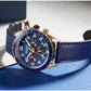 RUIMAS Luxury Brand Chronograph Watches for Men Fashion Leather Sports Military Wristwatch Luminous Clock Auto Date Reloj Hombre