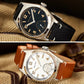Baltany Bubbleback Dress Watches Subdial IPG Bezel Leather Gold Hands Sapphire Crystal Stainless Steel VD78 Quartz Wristwatches