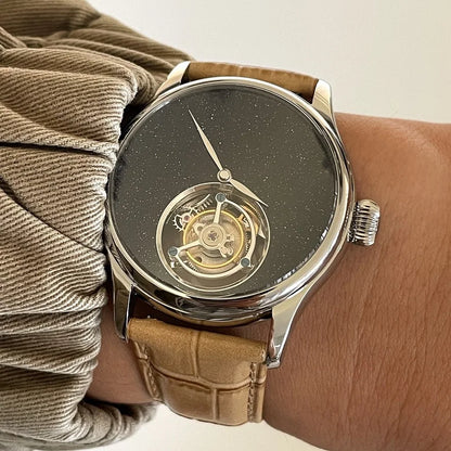 High-frequency Coaxial Merkur 100% Tourbillon Watch Men's Sapphire Watch For Men Mechanical Wristwatches Relogio Masculino