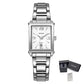 MEGIR Silver Women Watches Top Brand Luxury Waterproof Watch Bracelet Fashion Stainless Steel Bracelet Wristwatch for Women 1079
