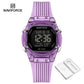 NAVIFORCE Women Watch Luxury Polygon Dial Elegant Comfortable 50M Waterproof Silicone Band Fashion Women Gift Electronic Watches