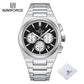 NAVIFORCE Trend Brand Stainless Steel Couple Watch Quartz Date Display Chronograph for Lovers Waterproof Fashion Wild Wristwatch