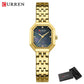 CURREN Luxury Minimalist Women's Watch with Stainless Steel Bracelet Elegant Dress Quartz Wristwatches with Shell Dial
