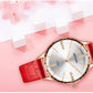 MEGIR Luxury Woman Wristwatch Elegant Waterproof Leather Strap Female Quartz Watches Diamond Dress Clock Gifts for Ladies 4213