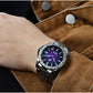 San Martin 39mm Purple Desert Texture Dial Luxury Men Dress Watch  NH34 GMT Automatic Mechanical Waterproof 100m Luminous SN0129
