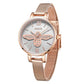 MEGIR Fashion Women Ladies Bracelet Quartz Female Watches Rose Steel Mesh Women Dress Diamond Wristwatch Clock Montre Femme