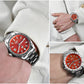 San Martin 39mm Aventurine Gemstone Dial Luxury Men's Watch NH34 GMT Automatic Mechanical Sapphire Waterproof Luminous SN0129