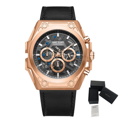 MEGIR Men's Watches Waterproof Sports Quartz Wristwatch with Chronograph Calendar Luminous Male Clock Relogio Masculino 4220