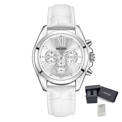 MEGIR Watch for Women Top Brand Luxury Ladies Fashion Wristwatch Leather Waterproof Elegant Dress Quartz Female Clock 2114
