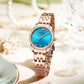 CURREN Classy Dress Watches for Women Stainless Steel Band Clock Female Rhinestone Dial Slim Wristwatches Ladies