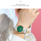 CURREN Luxury Classic Quartz Watch for Women Round Dial with Rhinestones Stainless Steel Bracelet Elegant Dress Wristwatch