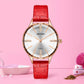 MEGIR Luxury Woman Wristwatch Elegant Waterproof Leather Strap Female Quartz Watches Diamond Dress Clock Gifts for Ladies 4213