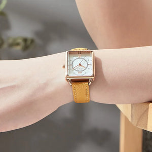 MEGIR Women Watch Luxury Fashion Leather Strap Ladies Quartz Wristwatch Casual Wristwatches Dress Clock Relogio Feminino 7027